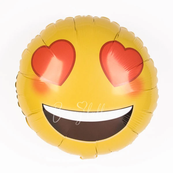 Foil balloon - Heart eyes emoji