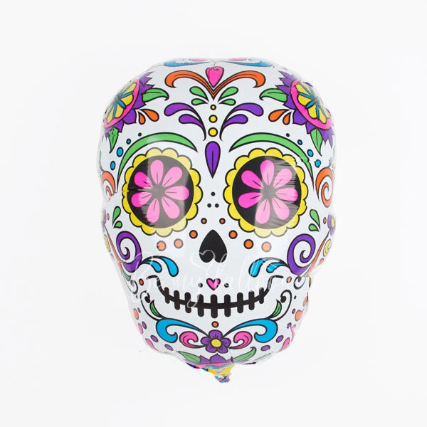Mexican skull foil balloon