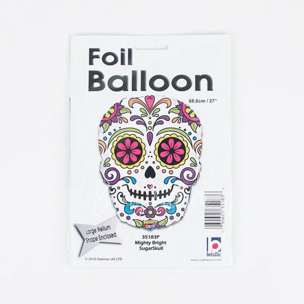 Mexican skull foil balloon