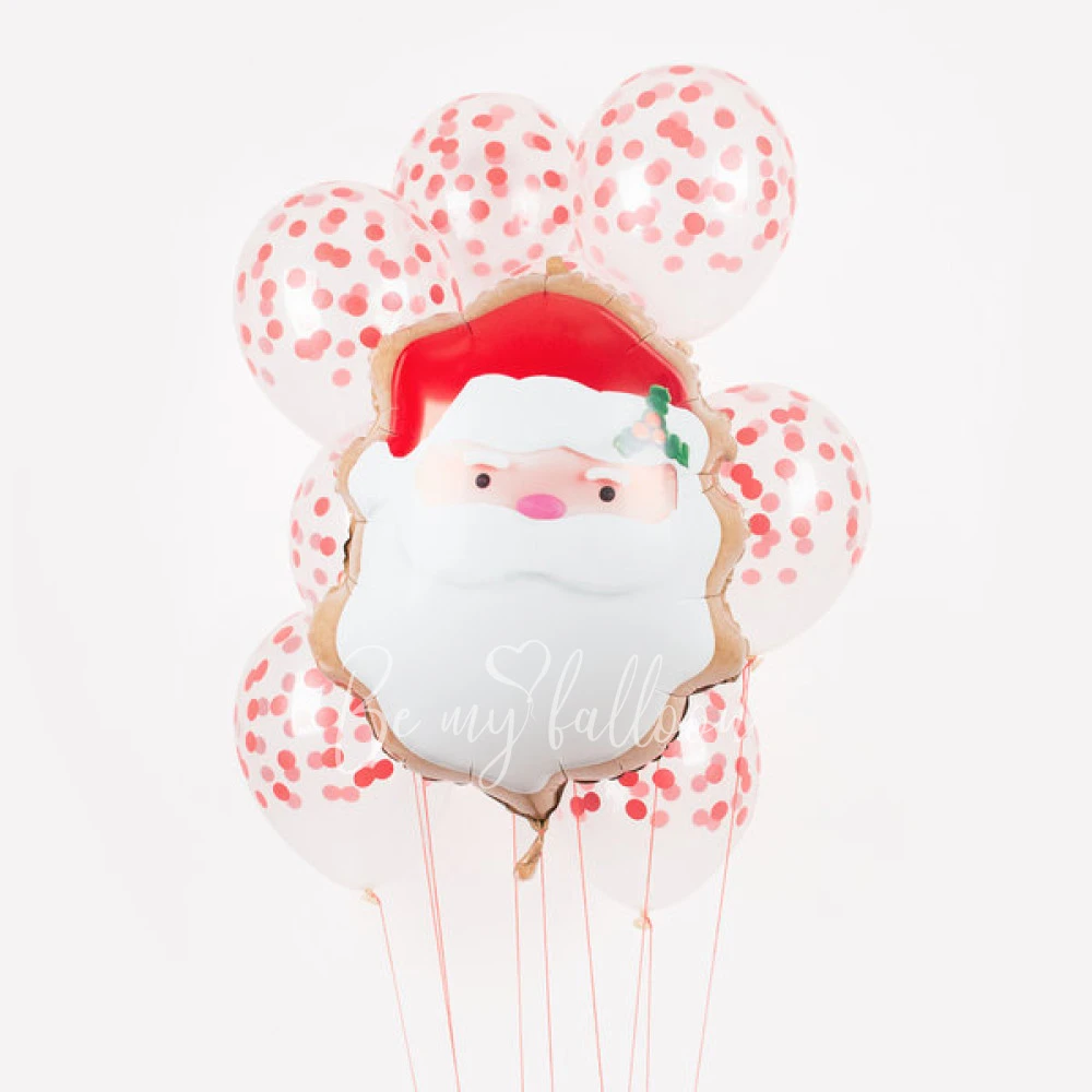 Santa cookie foil balloon