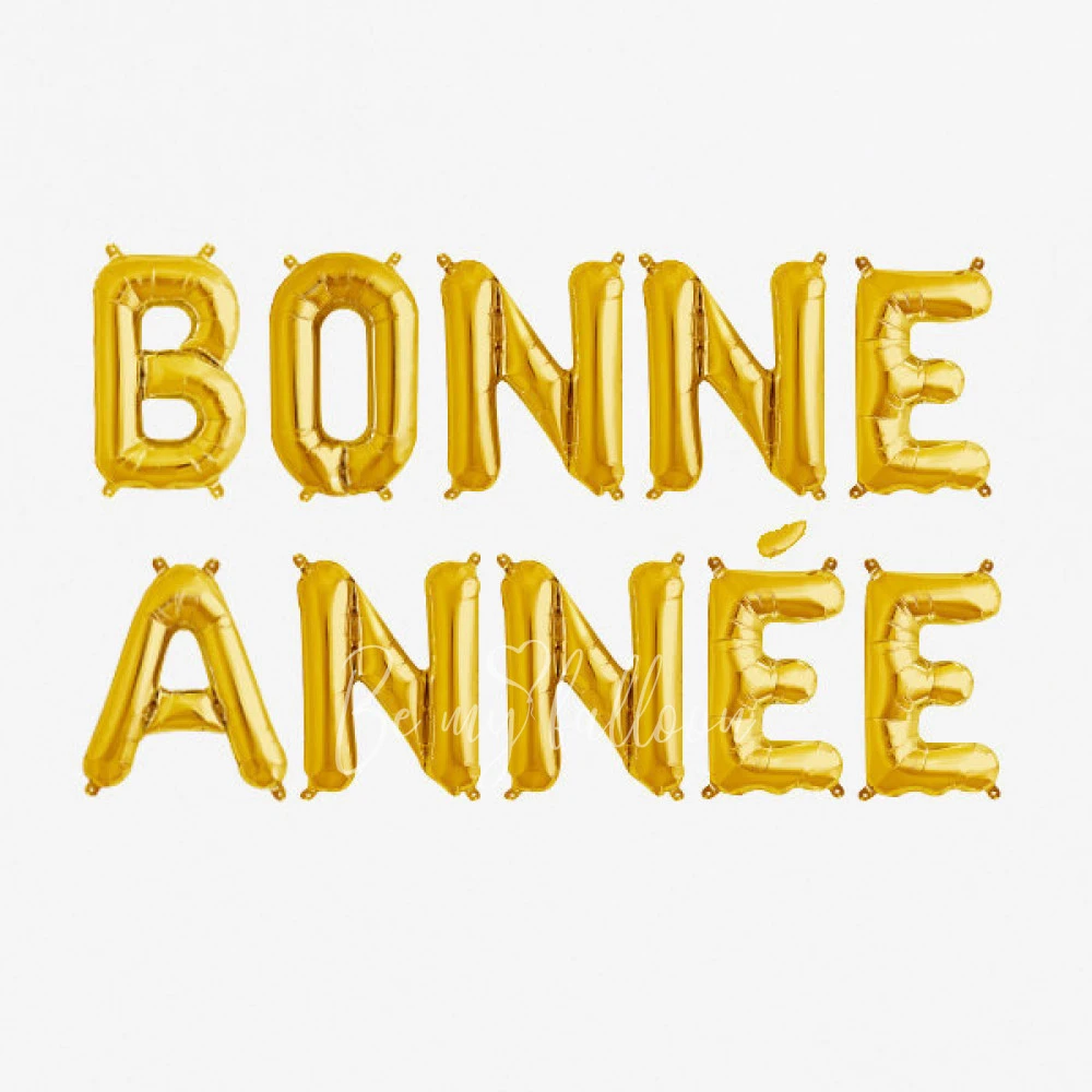 Gold letter foil balloon - Bonne ann&eacute;e