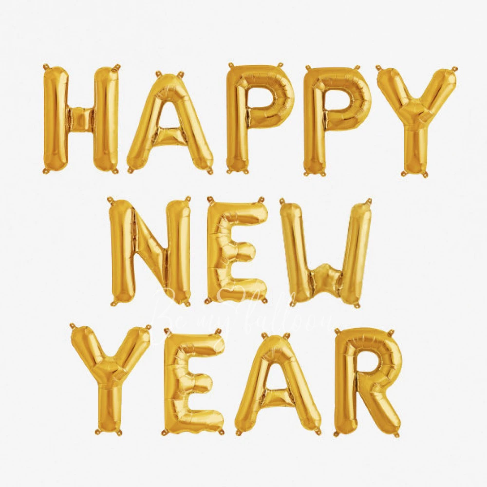 Gold letter foil balloon - Happy New Year