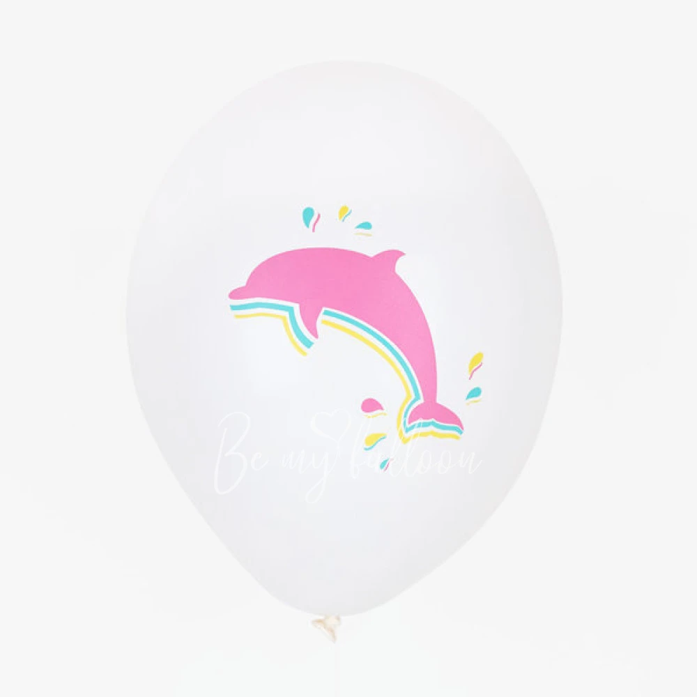 5 tattooed balloons - Dolphin