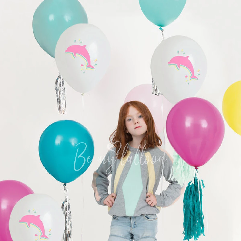 5 tattooed balloons - Dolphin