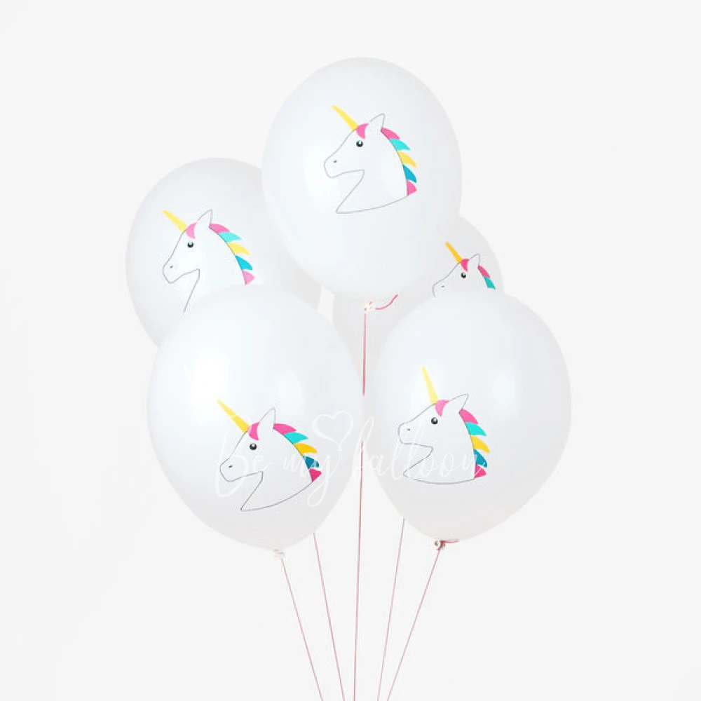 5 tattooed balloons - Unicorn