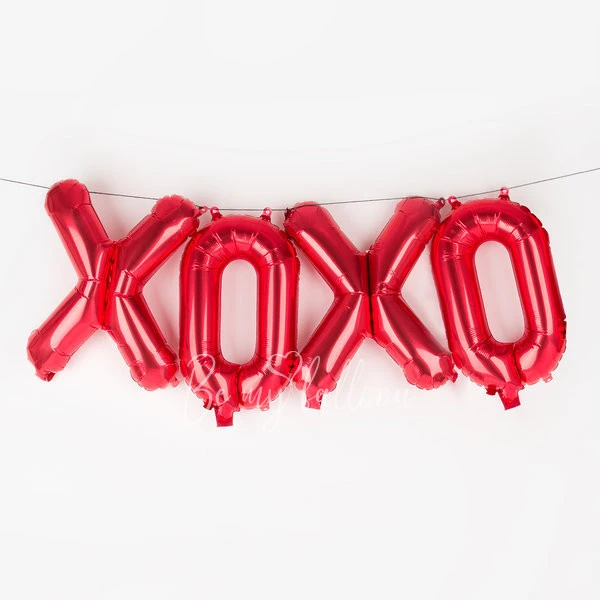 Foil balloons kit - XOXO - Red