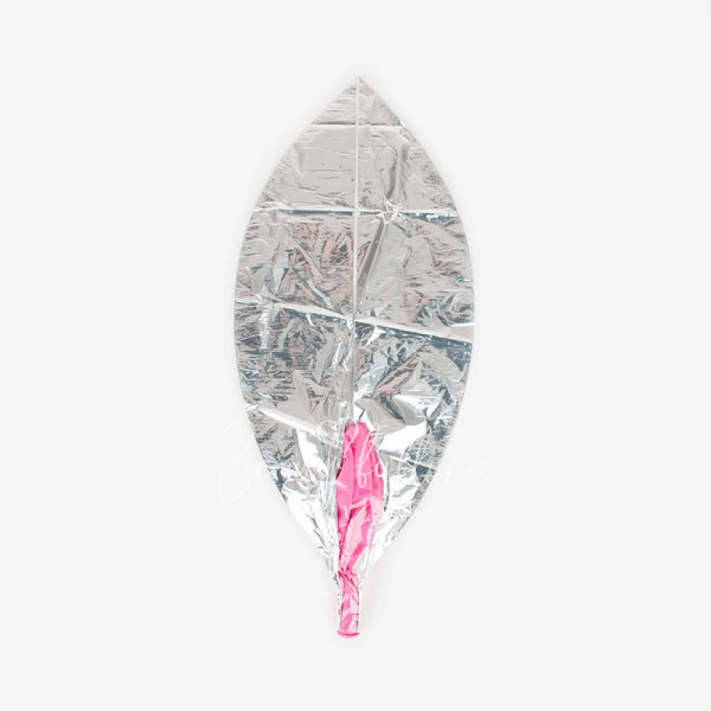 Pink and silver bicolour foil balloon