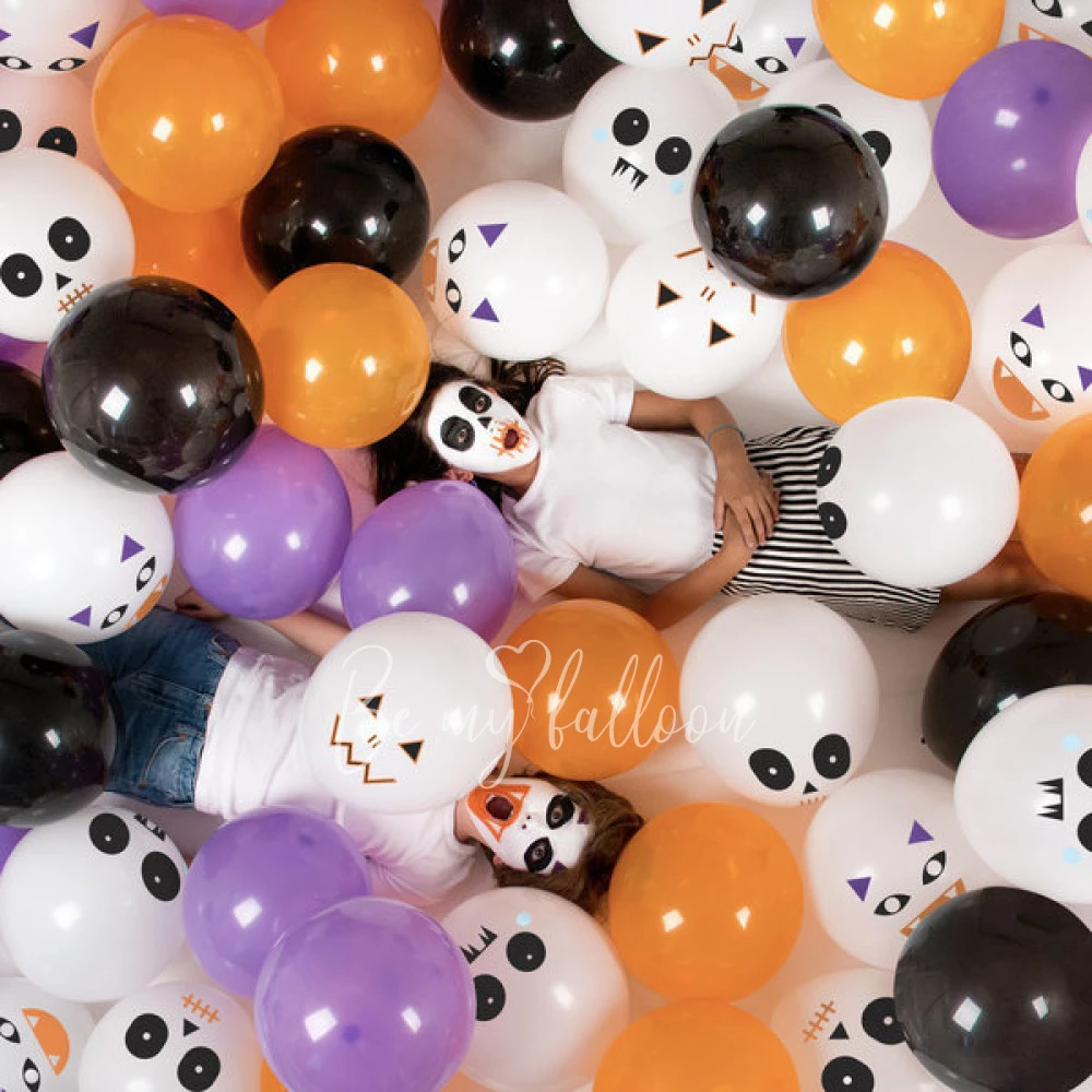 5 printed balloons - Mini monsters