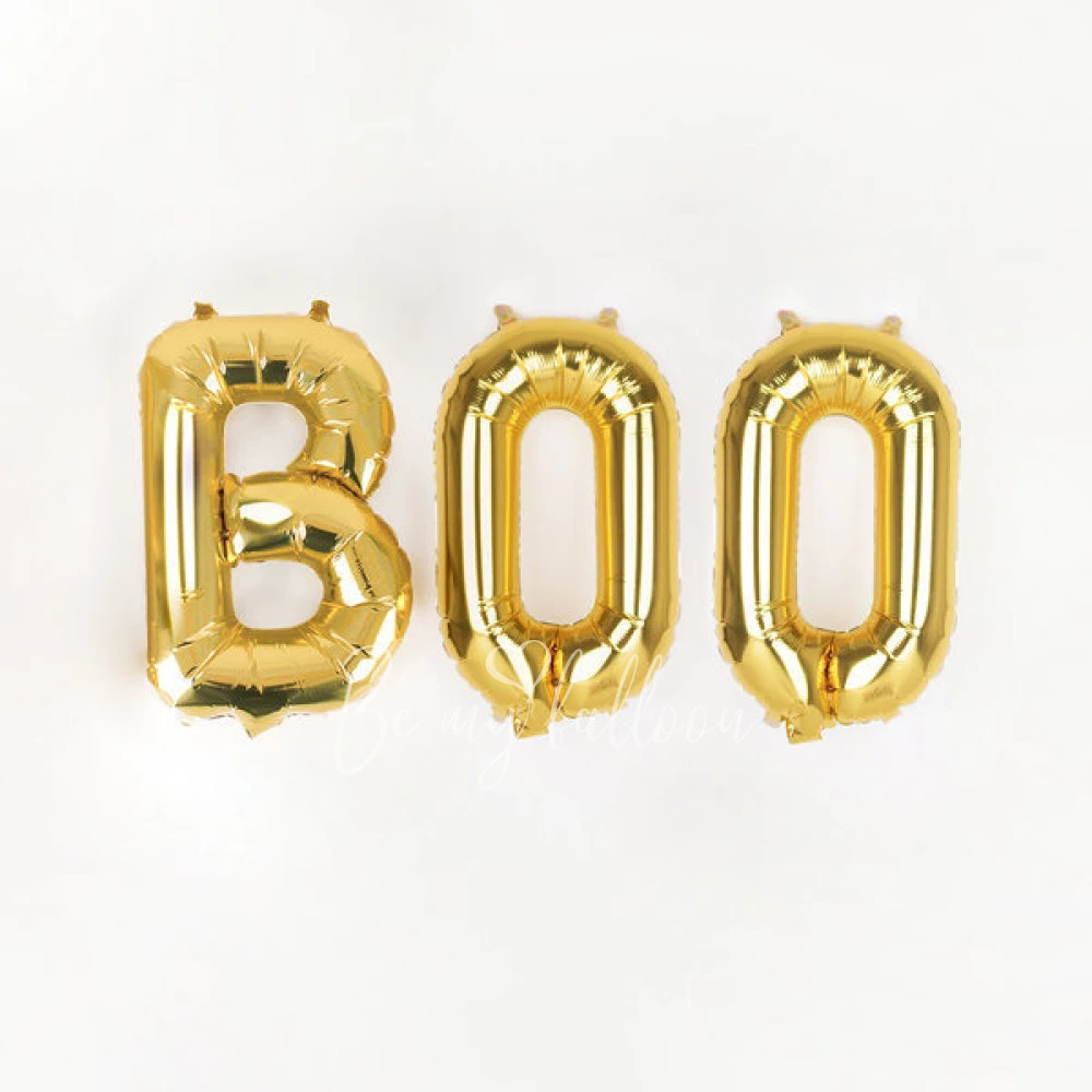 Halloween letter foil balloons - "Boo"