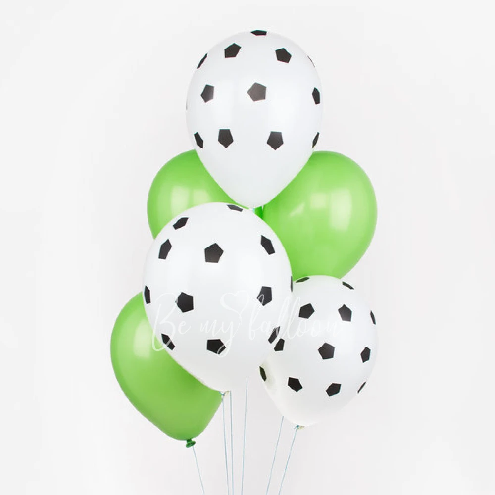6 latex balloons - Football
