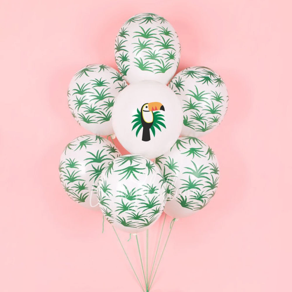 5 printed balloons - Toucan