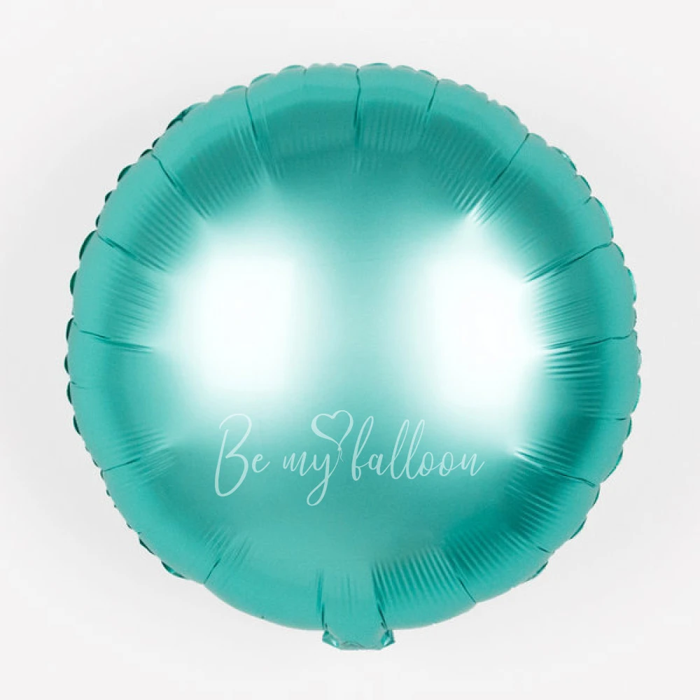 Round foil balloon - matt aqua