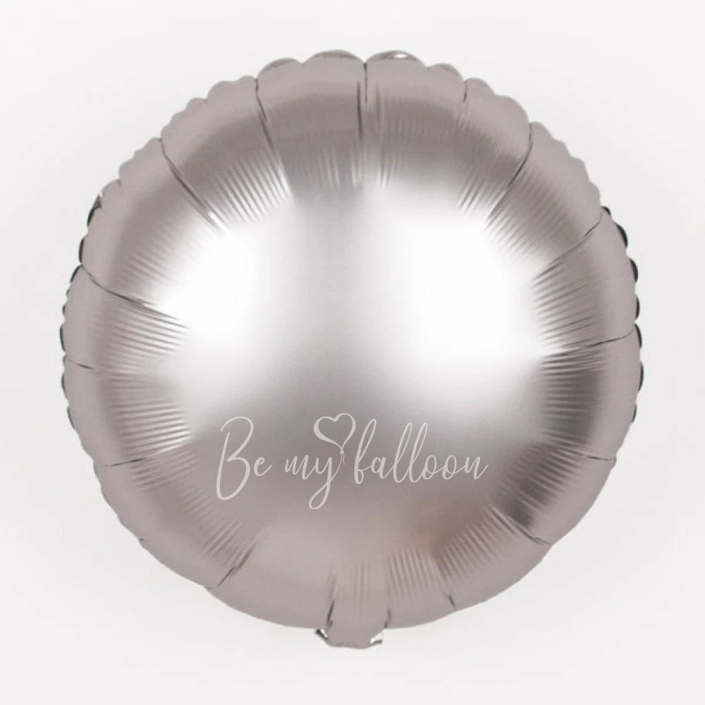 Round foil balloon - Matt silver