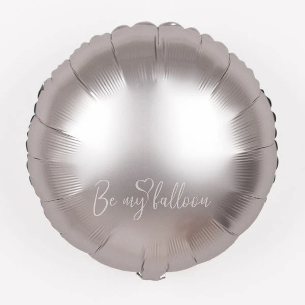 Round foil balloon - Matt silver