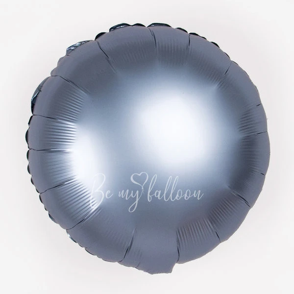 Foil balloon - Matt charcoal grey round