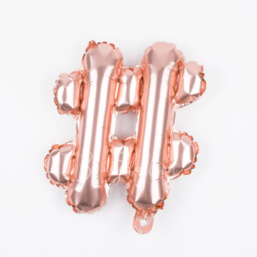 Little foil balloon - Hashtag Rose gold