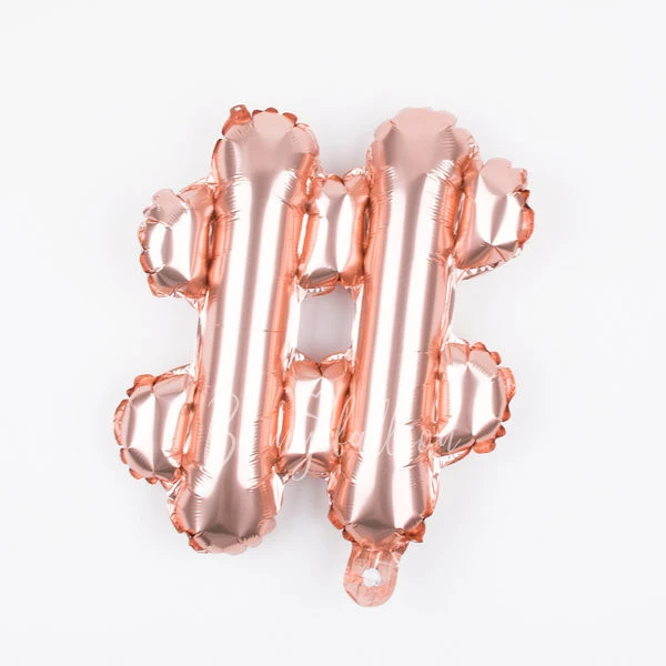 Little foil balloon - Hashtag Rose gold