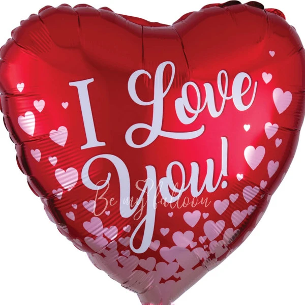Шар из фольги "Сердце, Я тебя люблю, I Love You" 40 см