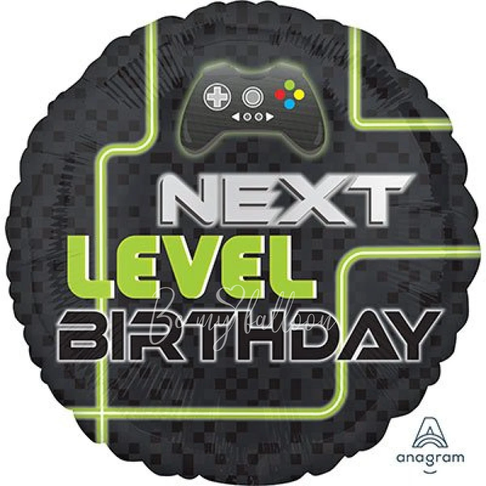 Шар из фольги "Next level birthday" 40 см