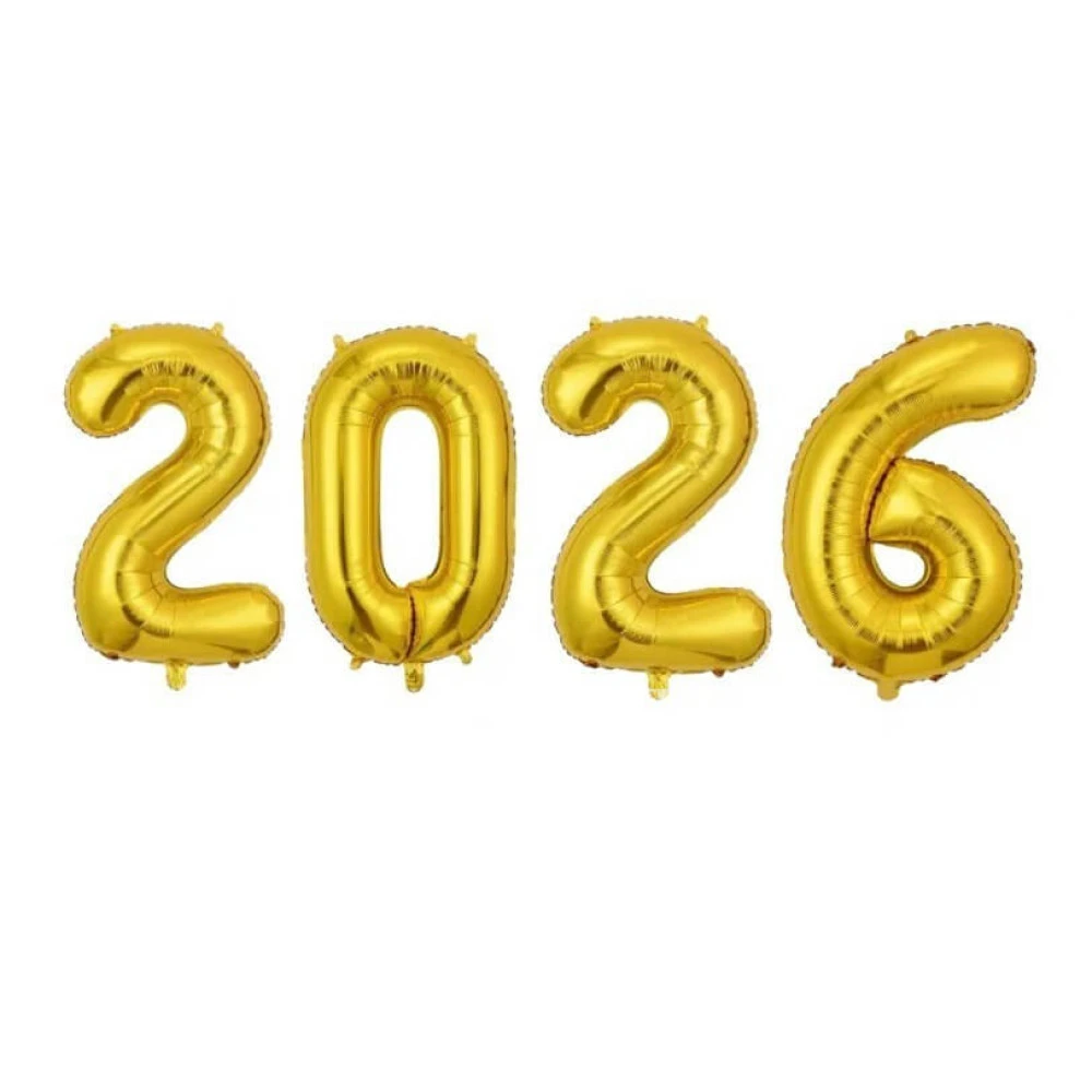Цифры 2025 золото , 100см (ВОЗДУХ)