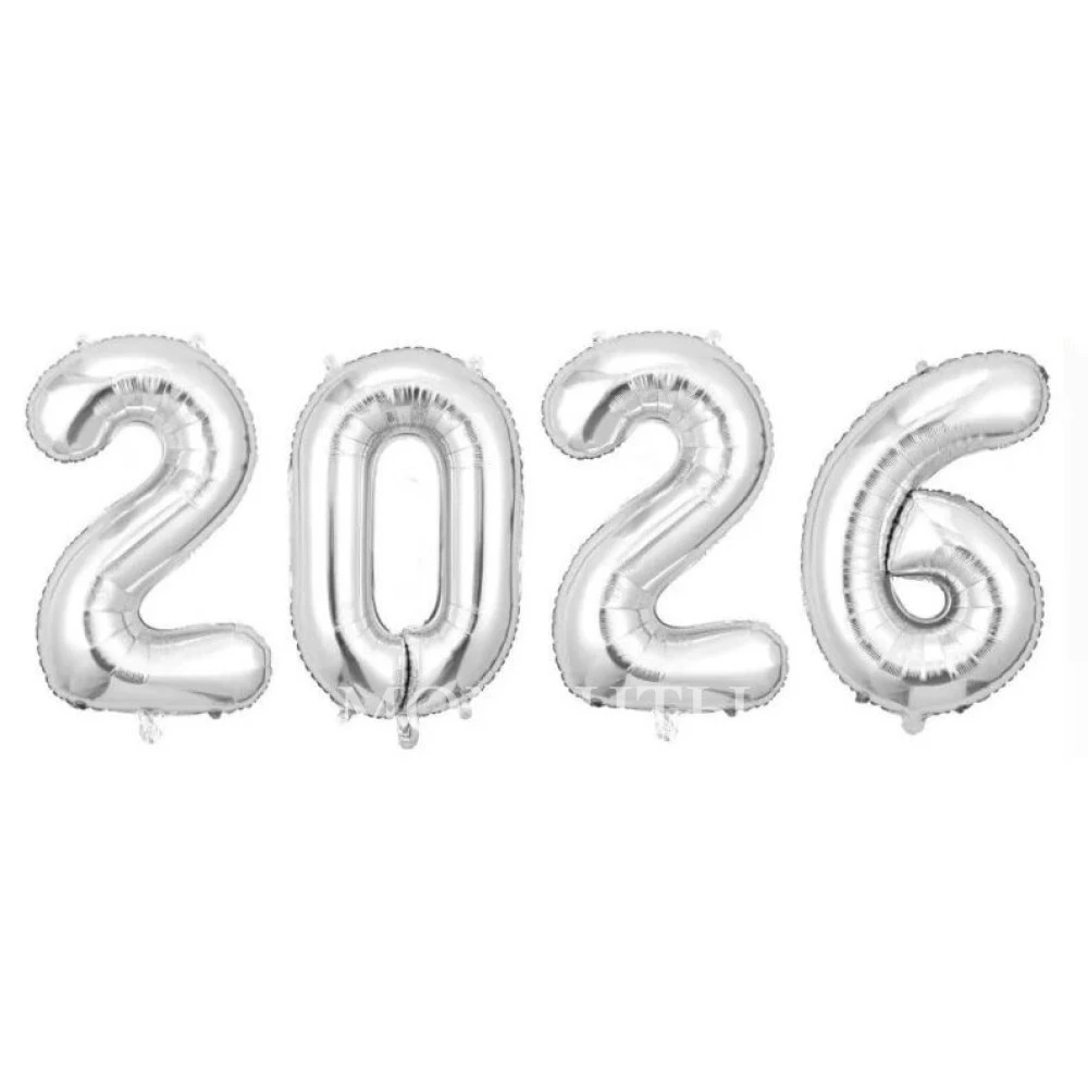 Цифры 2025 серебро , 100см 