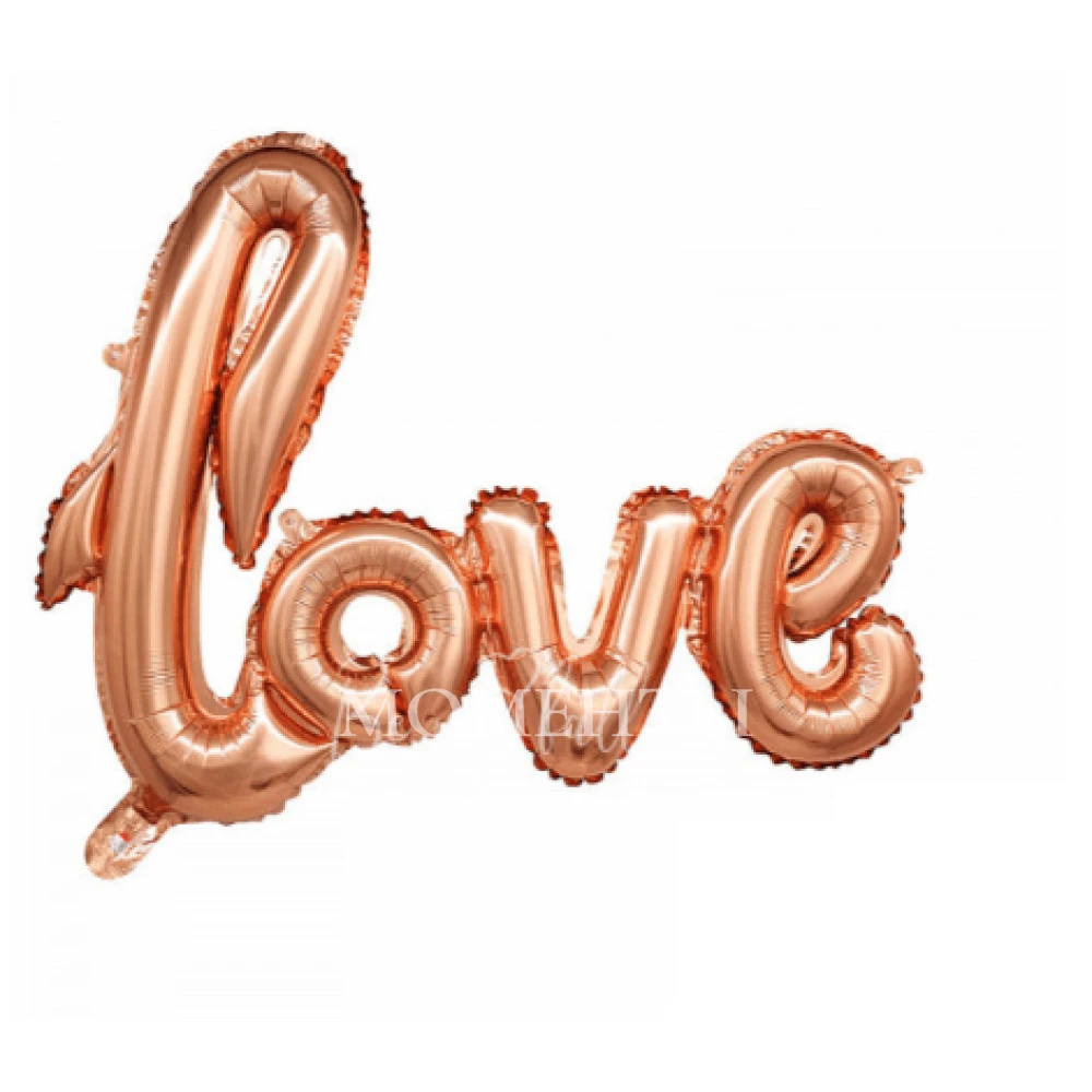 Надпись "Love", розовое золото, 90см