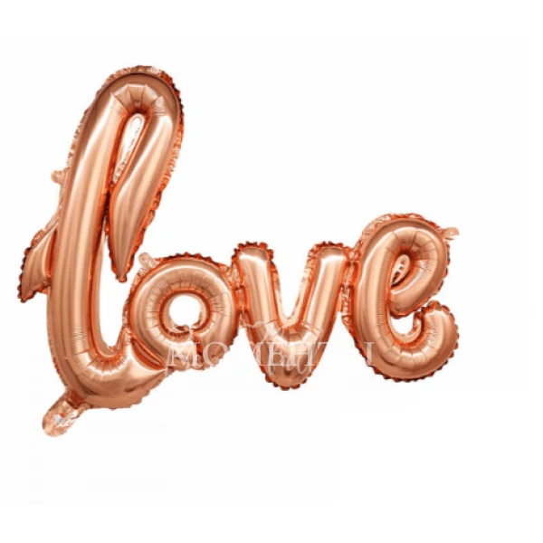 Надпись "Love", розовое золото, 90см