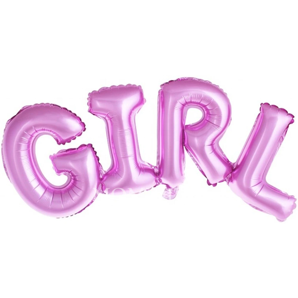 Надпись "Girl", розовая, 90см