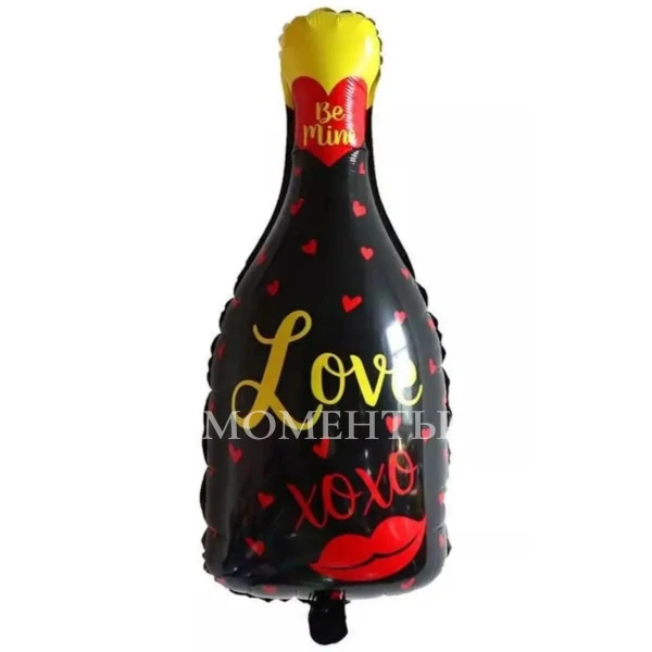 -40% Шар из фольги "Бутылка Шампанского LOVE" 60 см