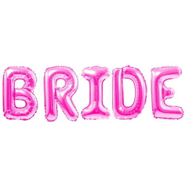Гирлянда из шаров-букв "BRIDE" фуше