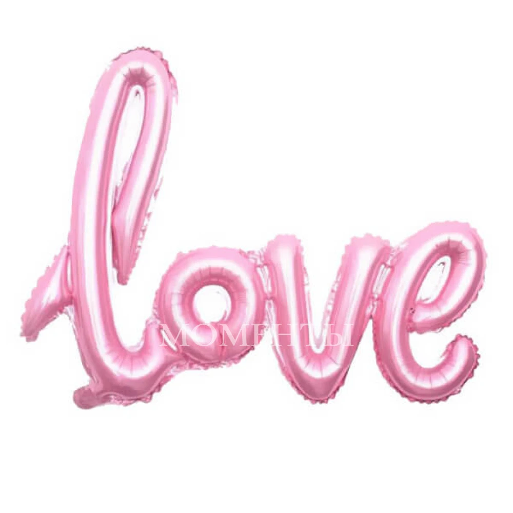 Надпись "Love", розовая, 90см