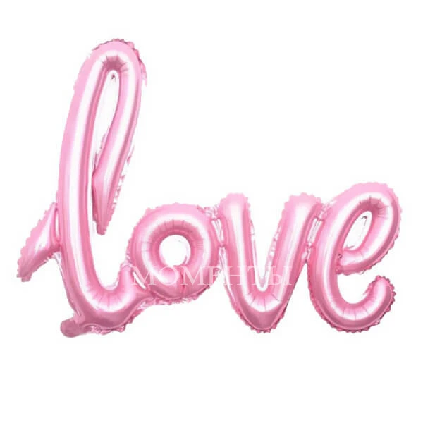 Надпись "Love", розовая, 90см