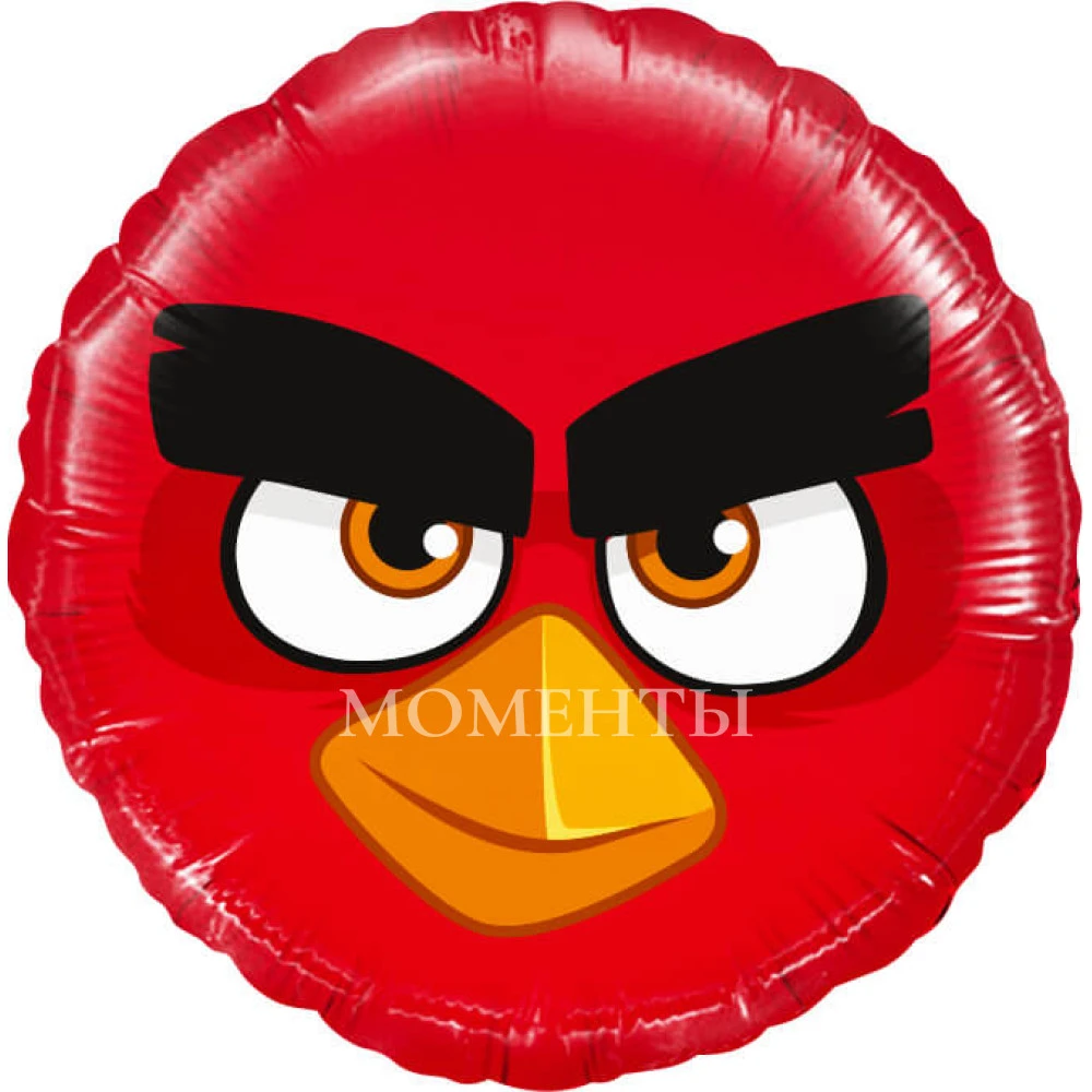 -35% Шар из фольги "Angry Birds, Красный" 40см