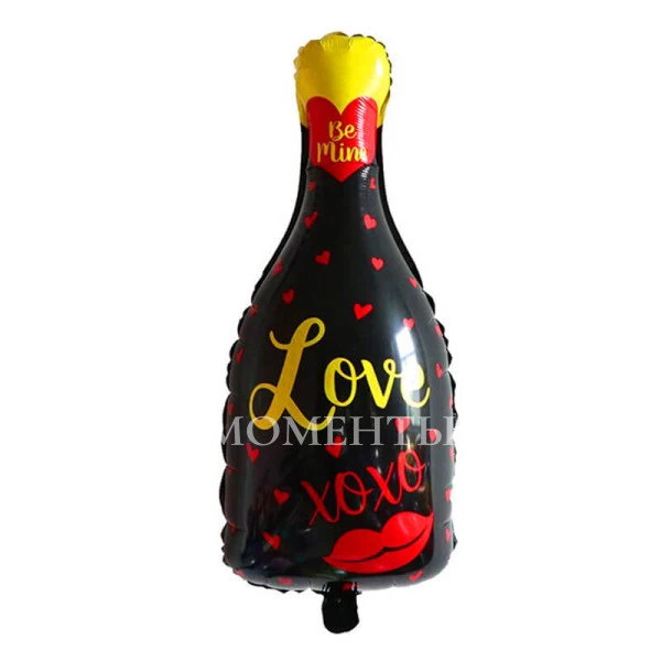-40% Шар из фольги "Бутылка Шампанского LOVE" 60 см