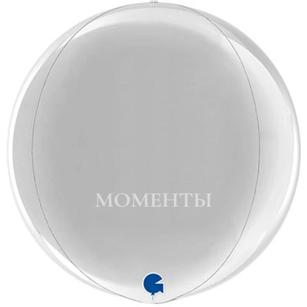 Шар из фольги сфера "Металлик Silver" 40 см